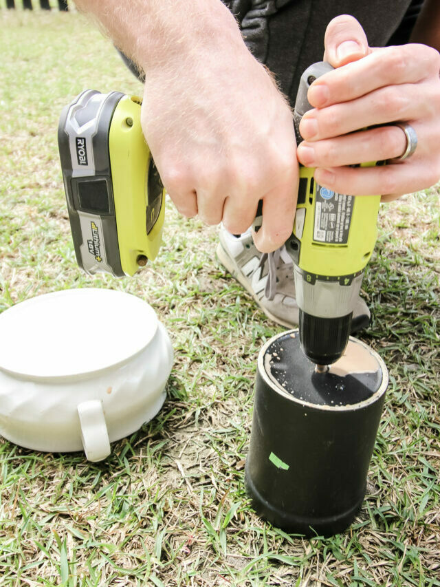 how to drill drainage holes into a ceramic pot
