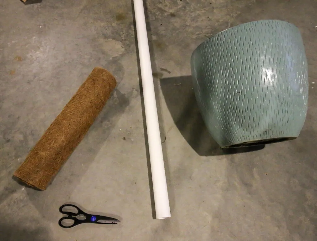 supplies to make a moss pole