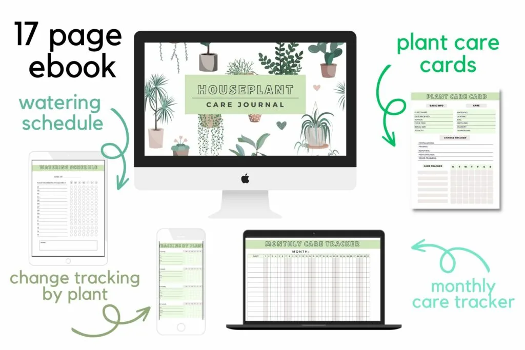 Houseplant care journal mockup