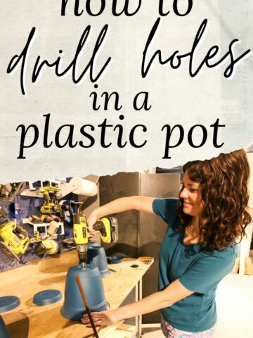how to drill holes in a plastic pot
