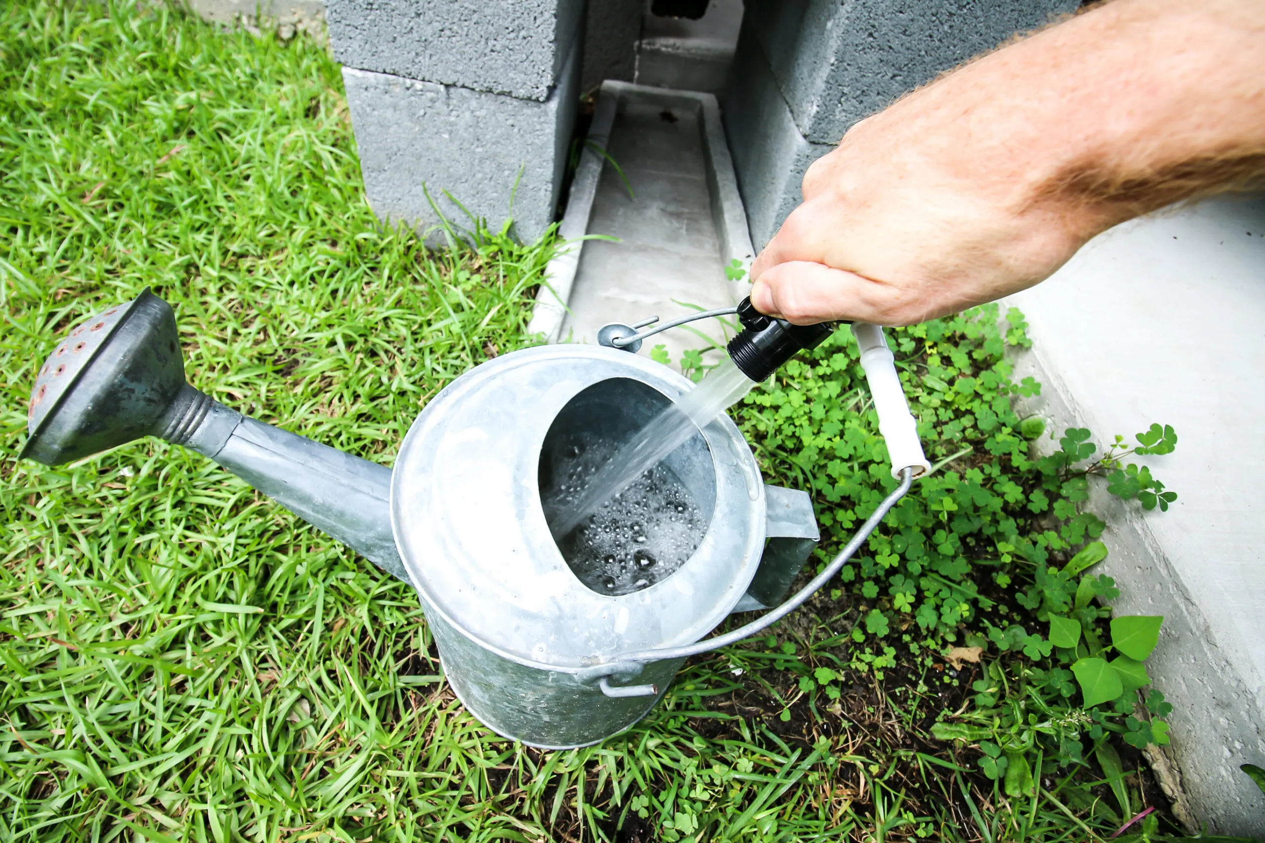 filling watering can